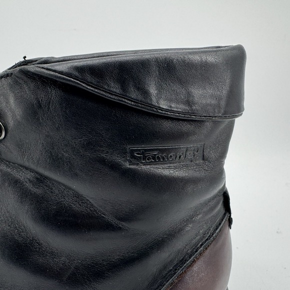 TAMARIS Boots Women's Size US Size 7.5 Leather Short Lace Up Witchy Gothic - Picture 4 of 11